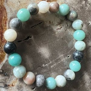 Amazonite New Natural Stone Beaded Stretchy Bracelet Amazonstone (8mm) 17cm